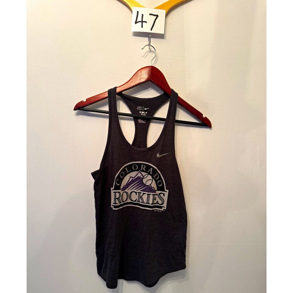 Nike Colorado Rockies MLB Dri-FIT Racerback Tank Top Black Womens S